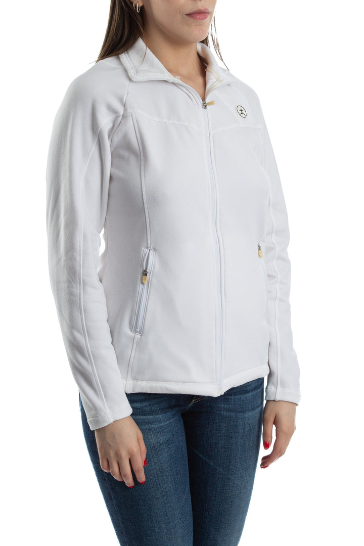 Abrigo Danskin blanco, vista posterior – ClosetRehab