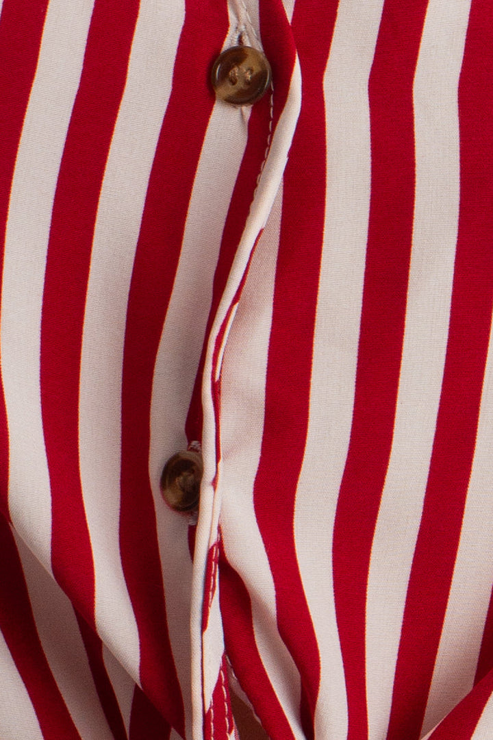 Falda Crescent rojo, detalle – ClosetRehab