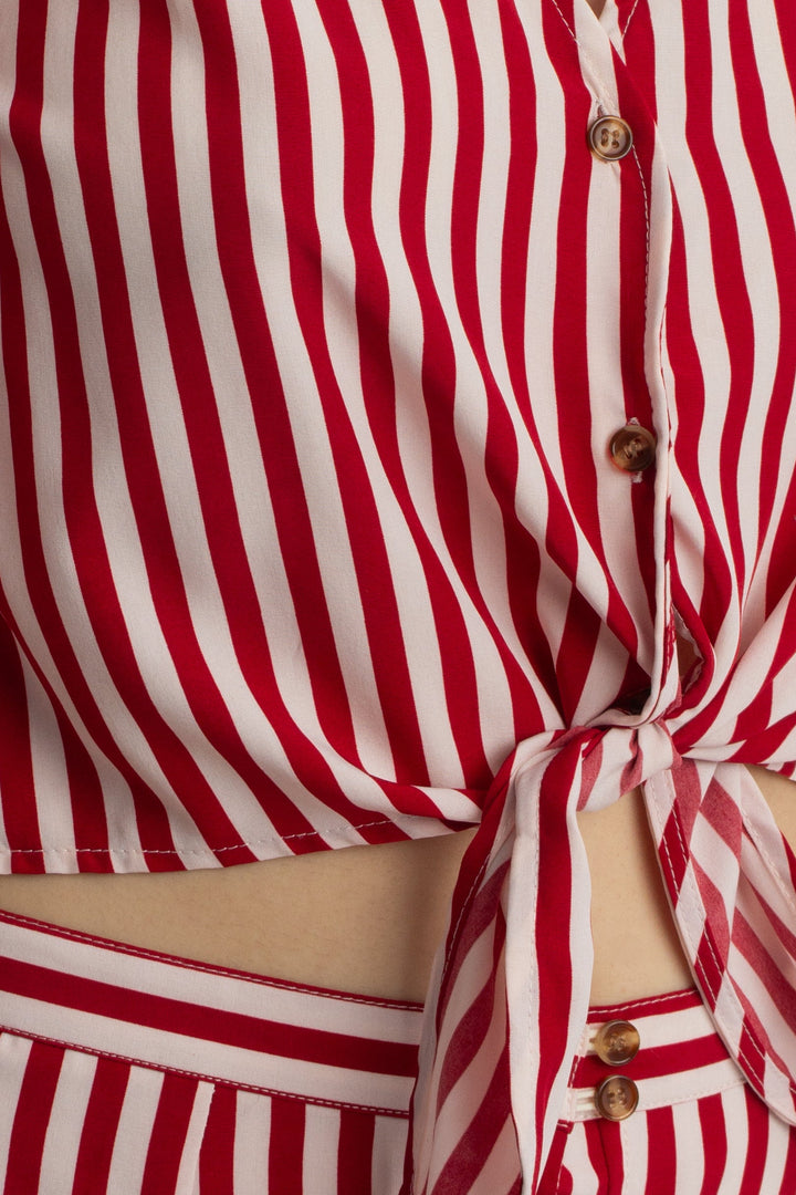 Falda Crescent rojo, detalle 5 – ClosetRehab