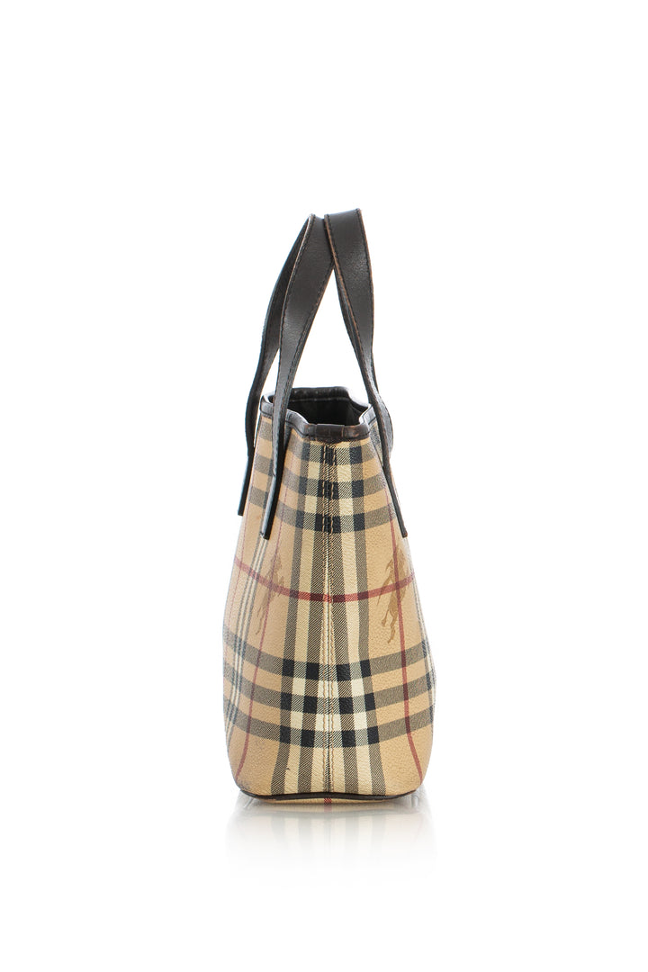 Bolsa Burberry café, vista lateral – ClosetRehab