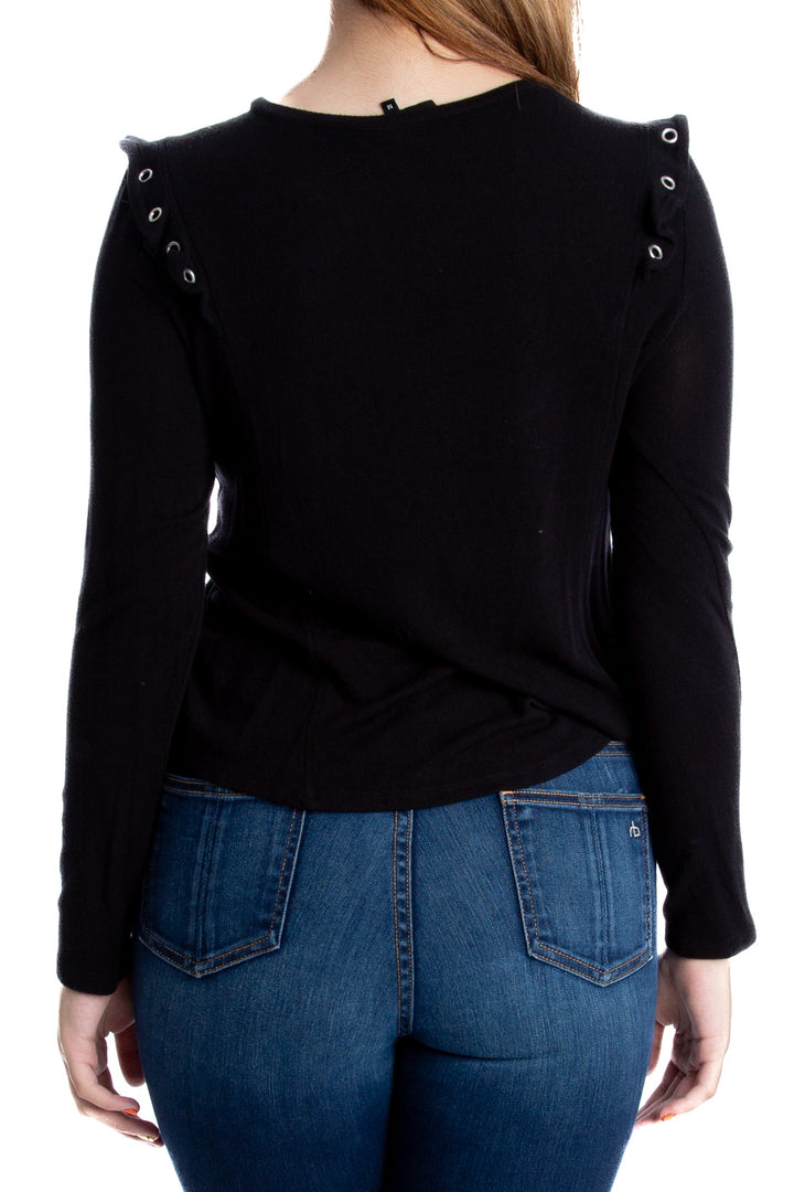 Blusa Generation Love New York negro, vista lateral – ClosetRehab