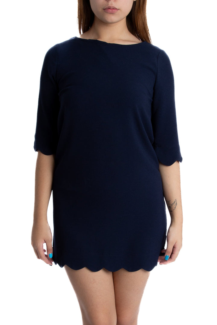 Vestido Monteau azul, vista frontal – ClosetRehab