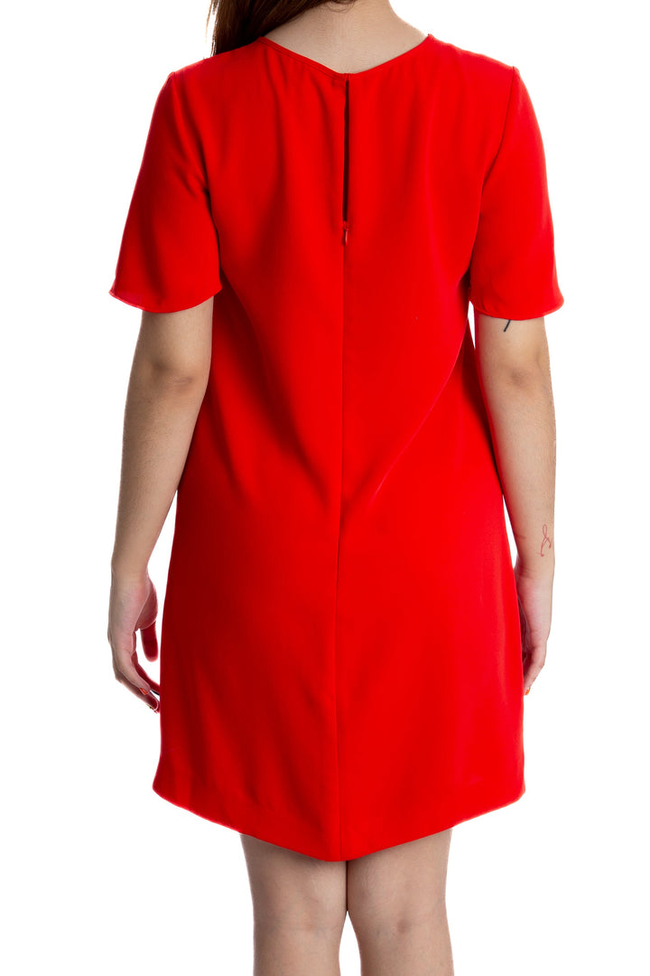 Vestido Ann Taylor rojo, vista lateral – ClosetRehab