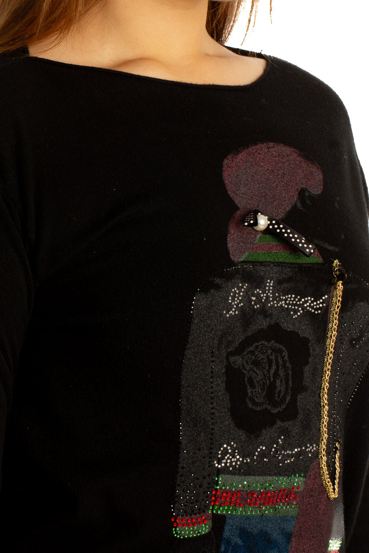 Blusa Lola negro, detalle – ClosetRehab