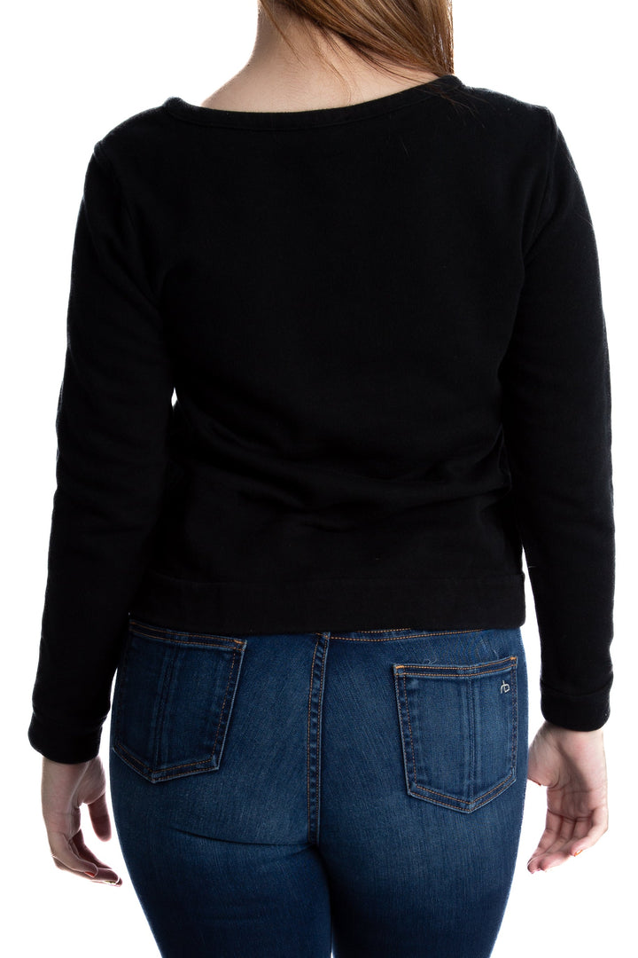 Suéter Ann Taylor negro, vista lateral – ClosetRehab