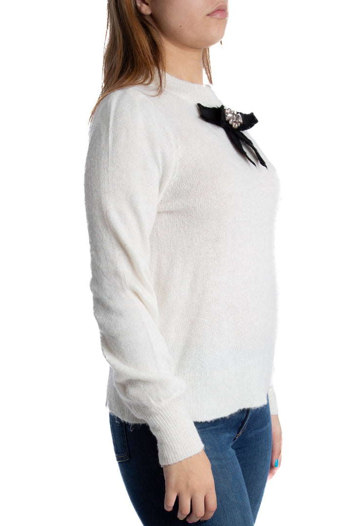 Suéter CeCe blanco, vista posterior – ClosetRehab