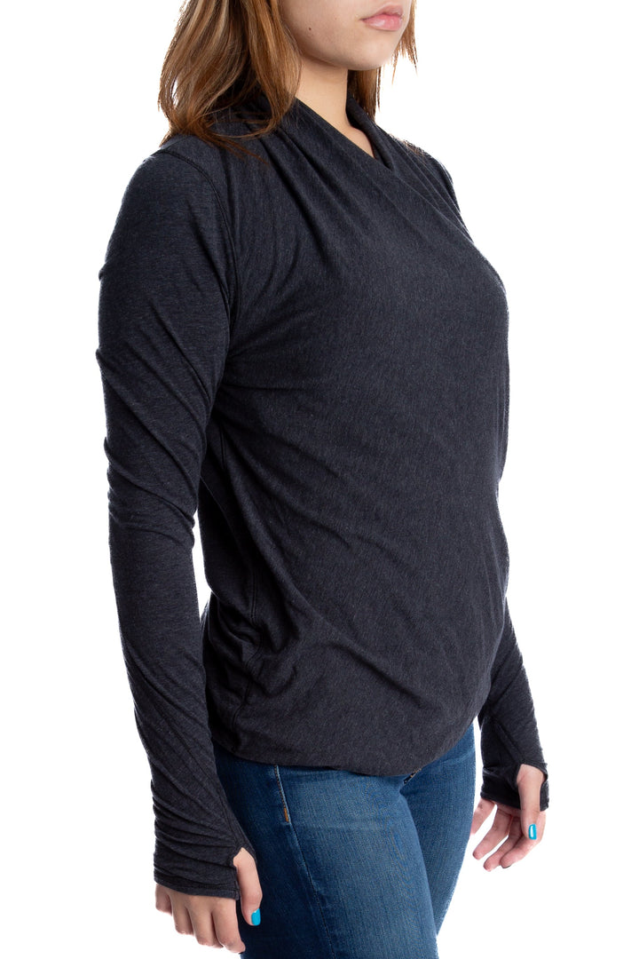 Blusa Lulu Lemon gris, vista posterior – ClosetRehab
