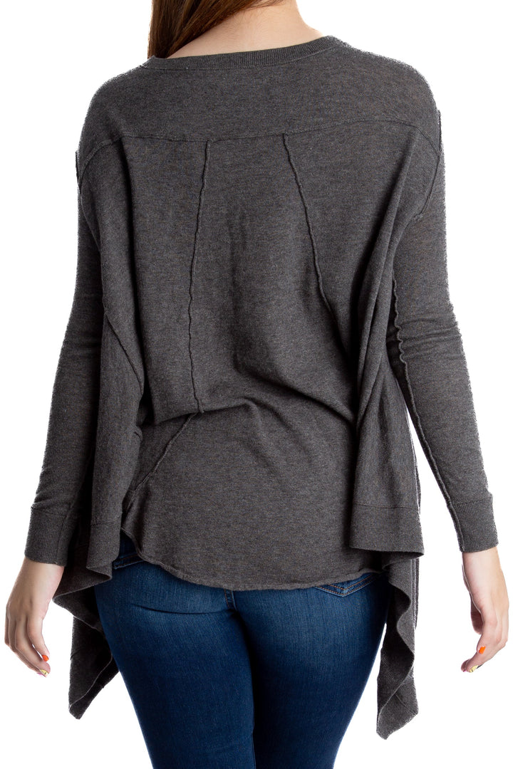 Suéter All Saints gris, vista lateral – ClosetRehab