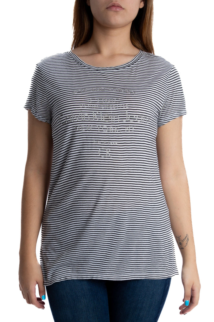 Blusa Calvin Klein Jeans blanco, vista frontal – ClosetRehab