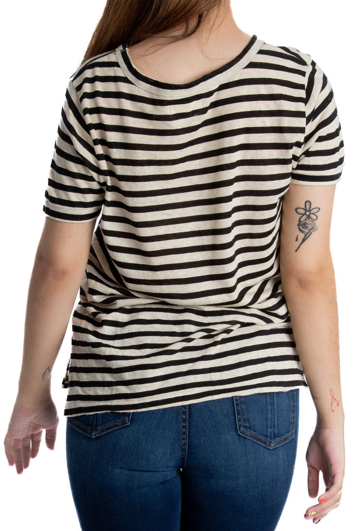Blusa Current Elliot beige, vista lateral – ClosetRehab