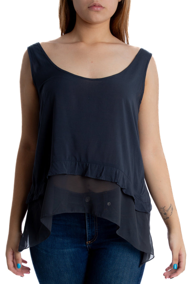 Blusa BCBG Generation azul, vista frontal – ClosetRehab