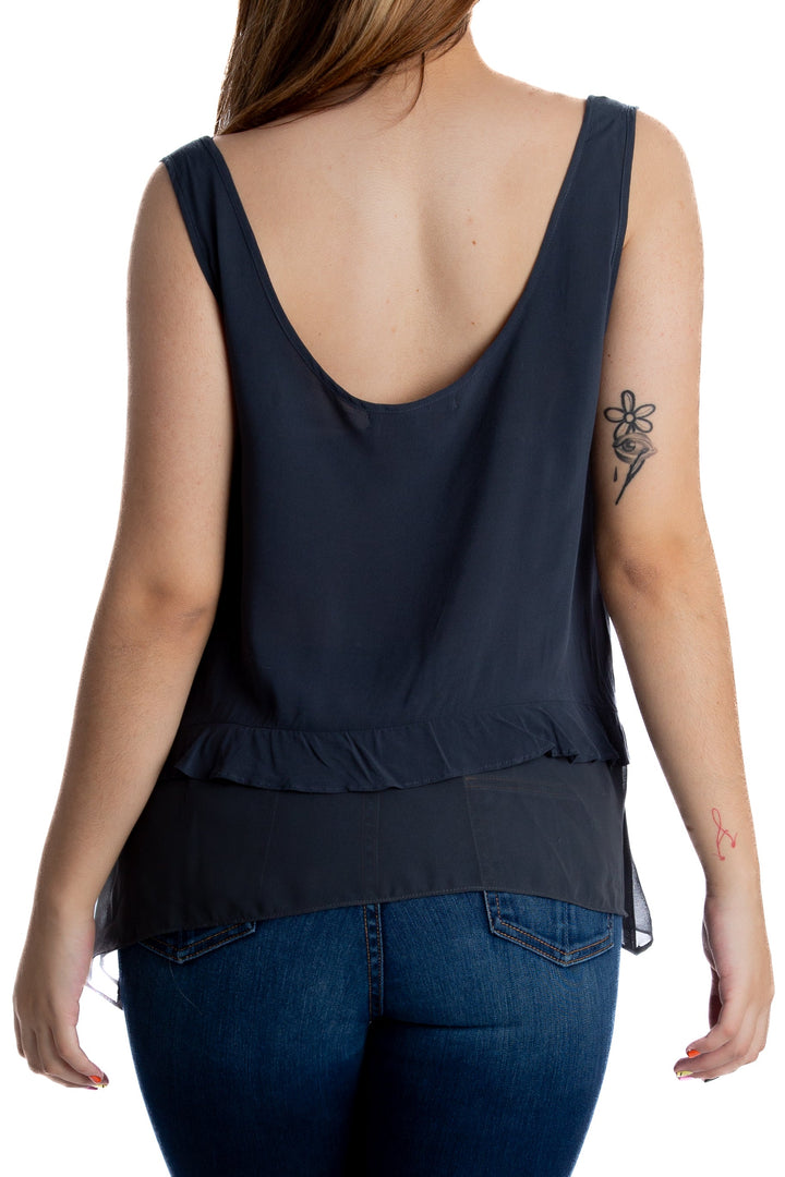 Blusa BCBG Generation azul, detalle – ClosetRehab