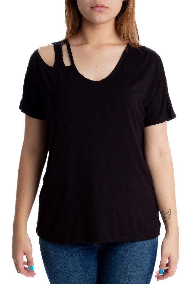 Blusa Terez negro, vista frontal – ClosetRehab