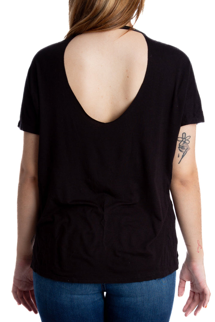 Blusa Terez negro, vista lateral – ClosetRehab