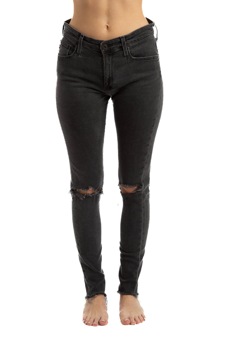 Jeans Adriano Goldschmied negro, vista frontal – ClosetRehab