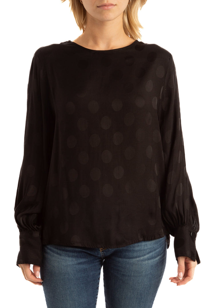 Blusa Mango negro, vista frontal – ClosetRehab