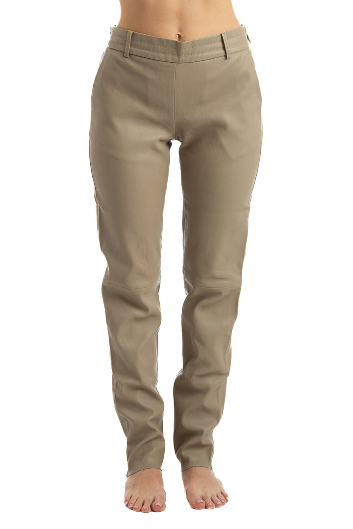 Jeans Mon & Pau beige, vista frontal – ClosetRehab