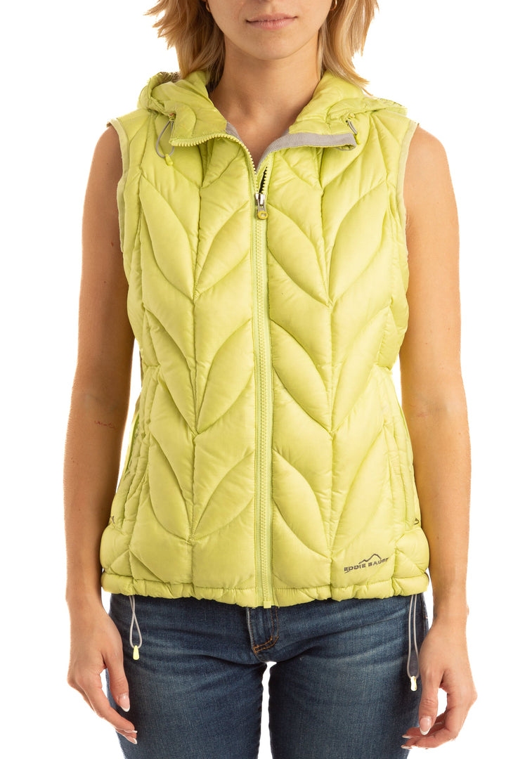 Chaleco Eddie Bauer amarillo, vista frontal – ClosetRehab