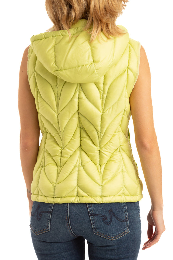 Chaleco Eddie Bauer amarillo, vista lateral – ClosetRehab