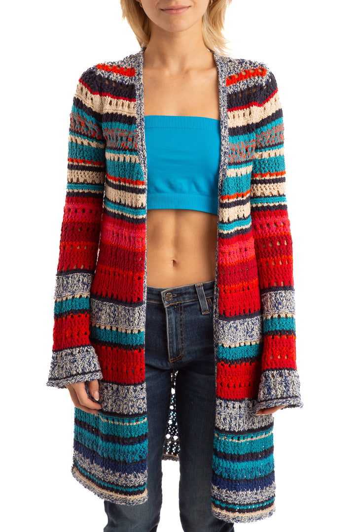 Suéter Lucky Brand azul, vista frontal – ClosetRehab