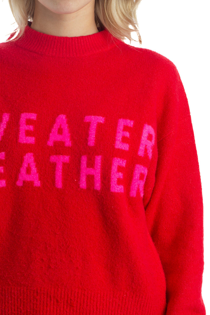 Suéter A new day rojo, detalle – ClosetRehab