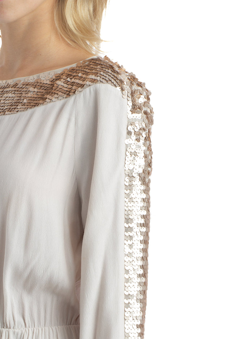 Vestido BCBG Maxazria dorado, detalle 5 – ClosetRehab