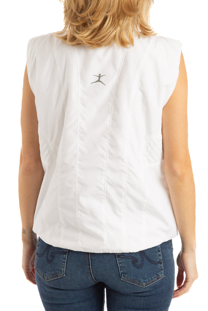 Chaleco Danskin blanco, vista lateral – ClosetRehab