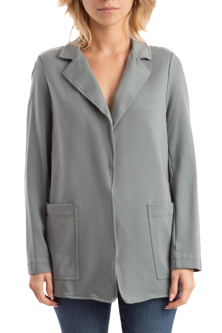 Saco Athleta gris, vista frontal – ClosetRehab