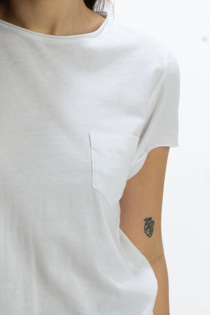 Blusa Helmut Lang blanco, detalle – ClosetRehab