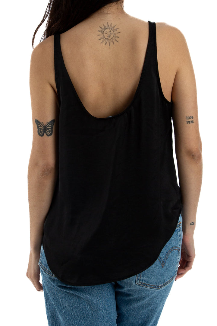 Blusa 7 for All Mankind negro, vista lateral – ClosetRehab