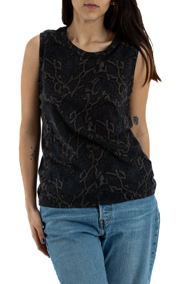 Blusa All Saints gris, vista frontal – ClosetRehab