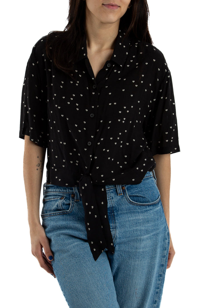 Blusa All Saints negro, vista frontal – ClosetRehab