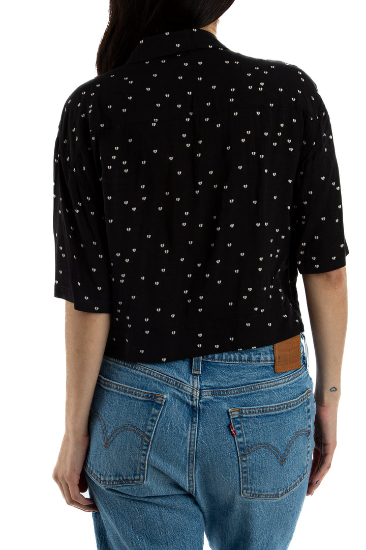 Blusa All Saints negro, vista lateral – ClosetRehab