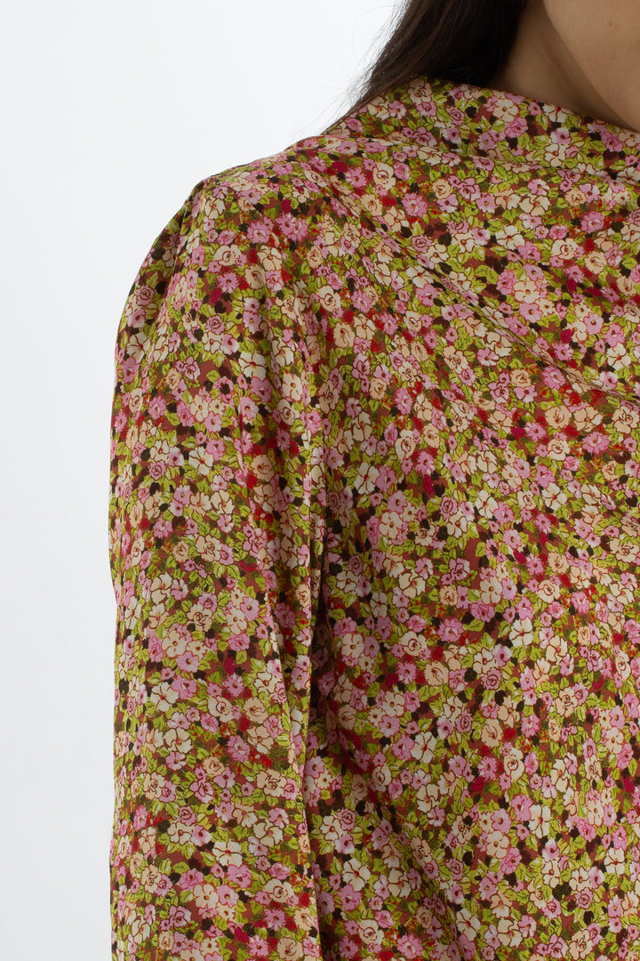 Blusa Zara rosa y verde, detalle 5 – ClosetRehab