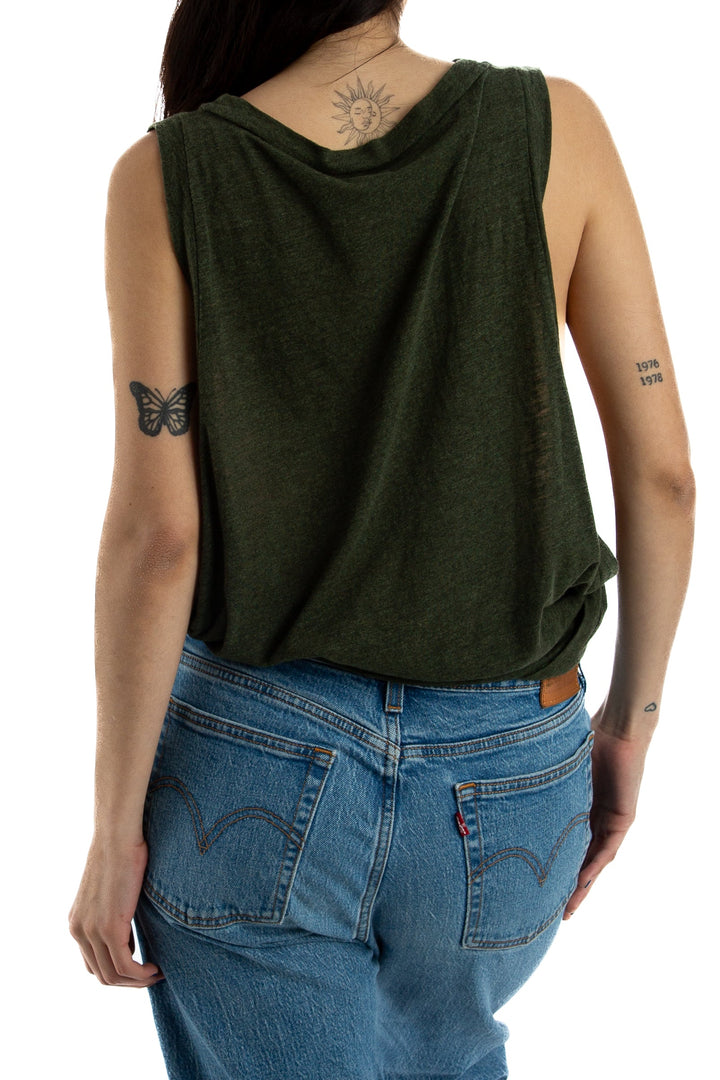 Blusa 7 for All Mankind verde, vista lateral – ClosetRehab