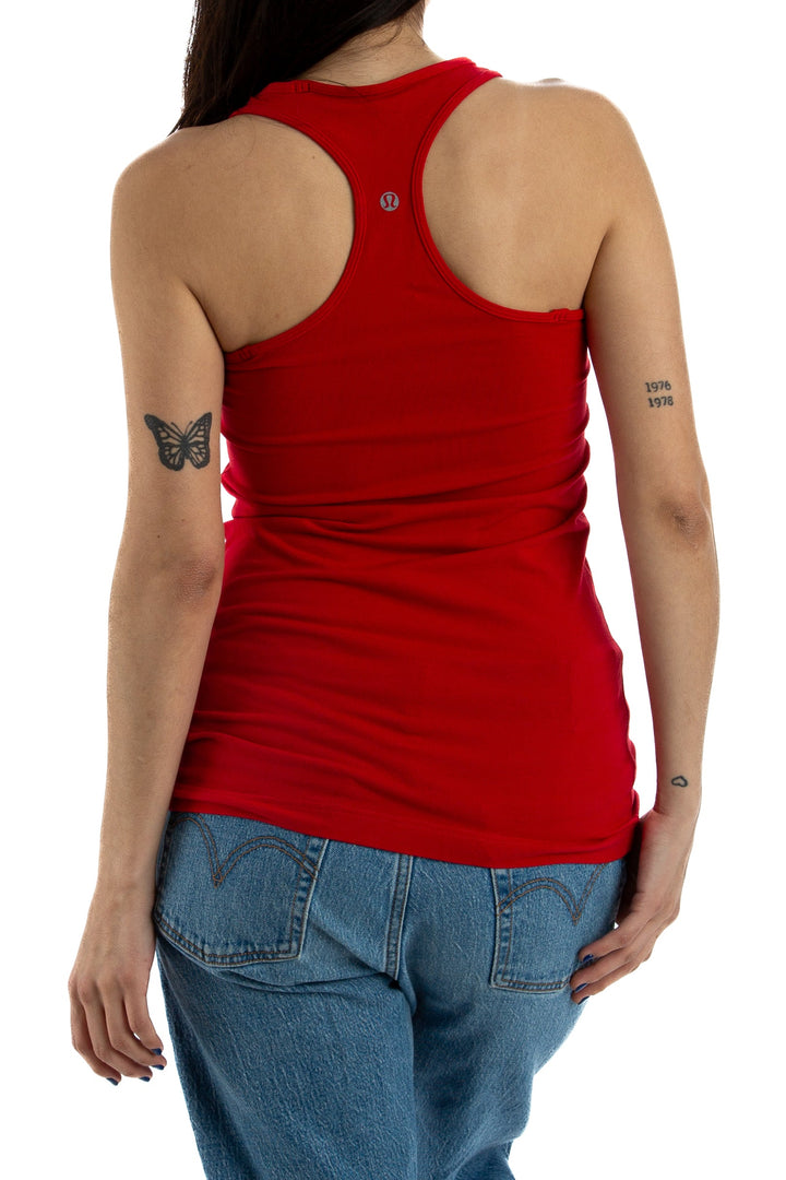 Blusa Lulu Lemon rojo, vista lateral – ClosetRehab