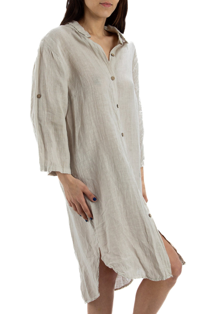 Vestido beige, vista posterior – ClosetRehab