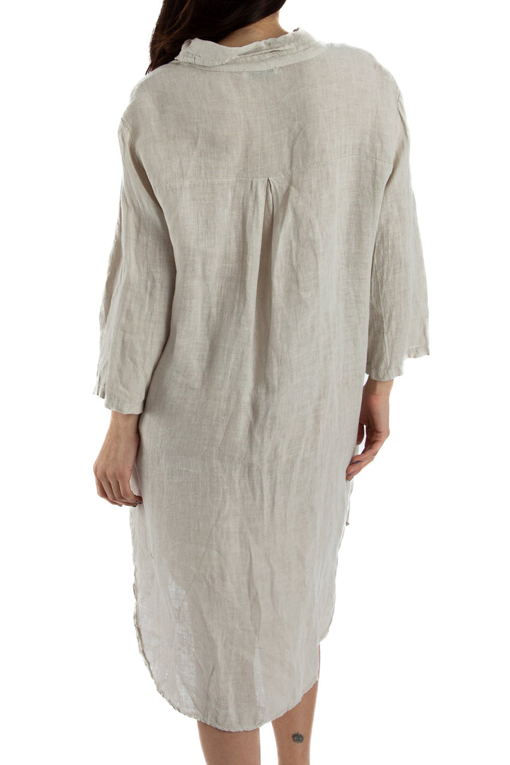 Vestido beige, vista lateral – ClosetRehab
