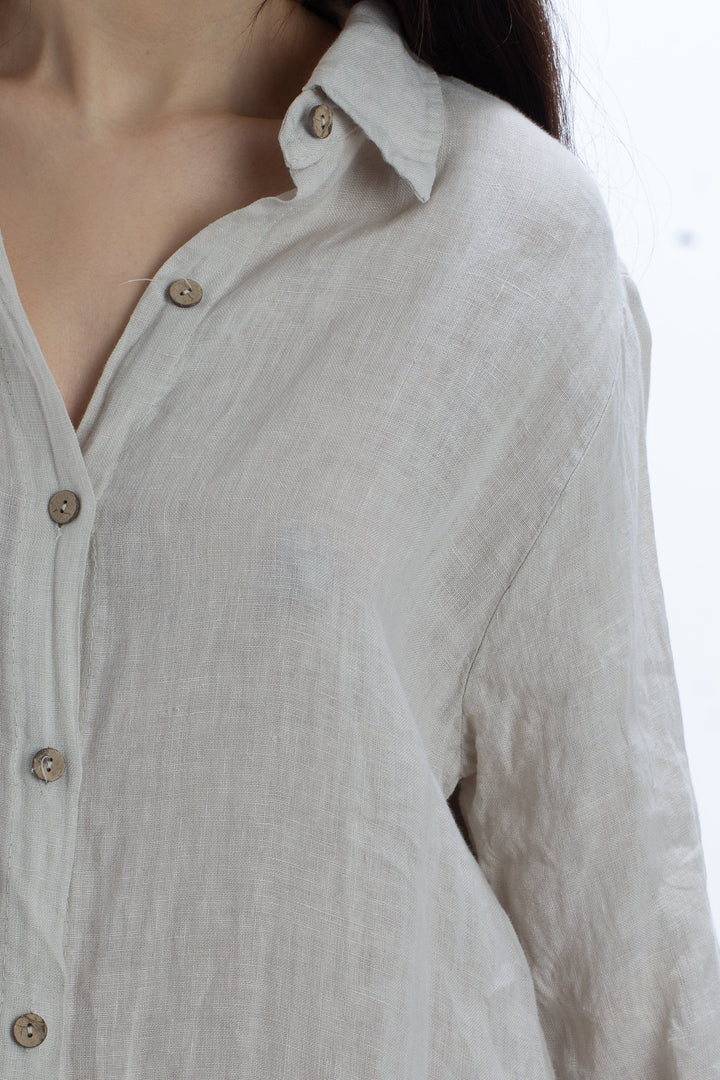 Vestido beige, detalle – ClosetRehab