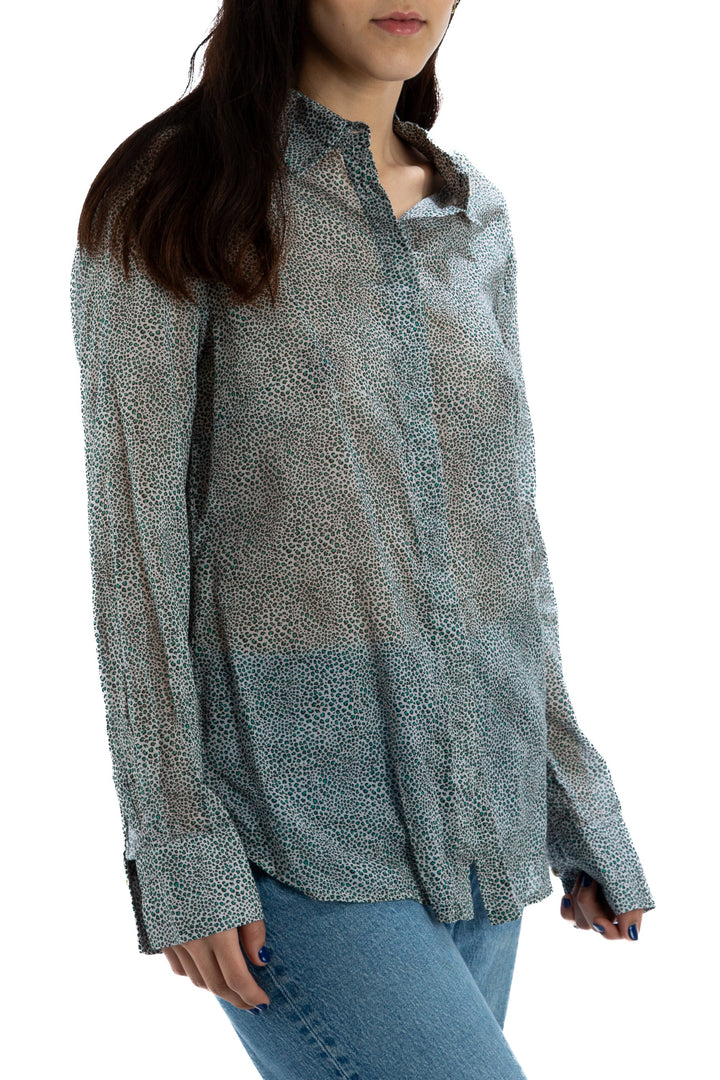 Blusa Foley's azul, vista posterior – ClosetRehab
