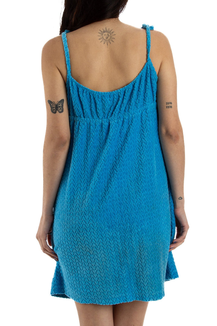 Vestido Juicy Couture azul, vista lateral – ClosetRehab