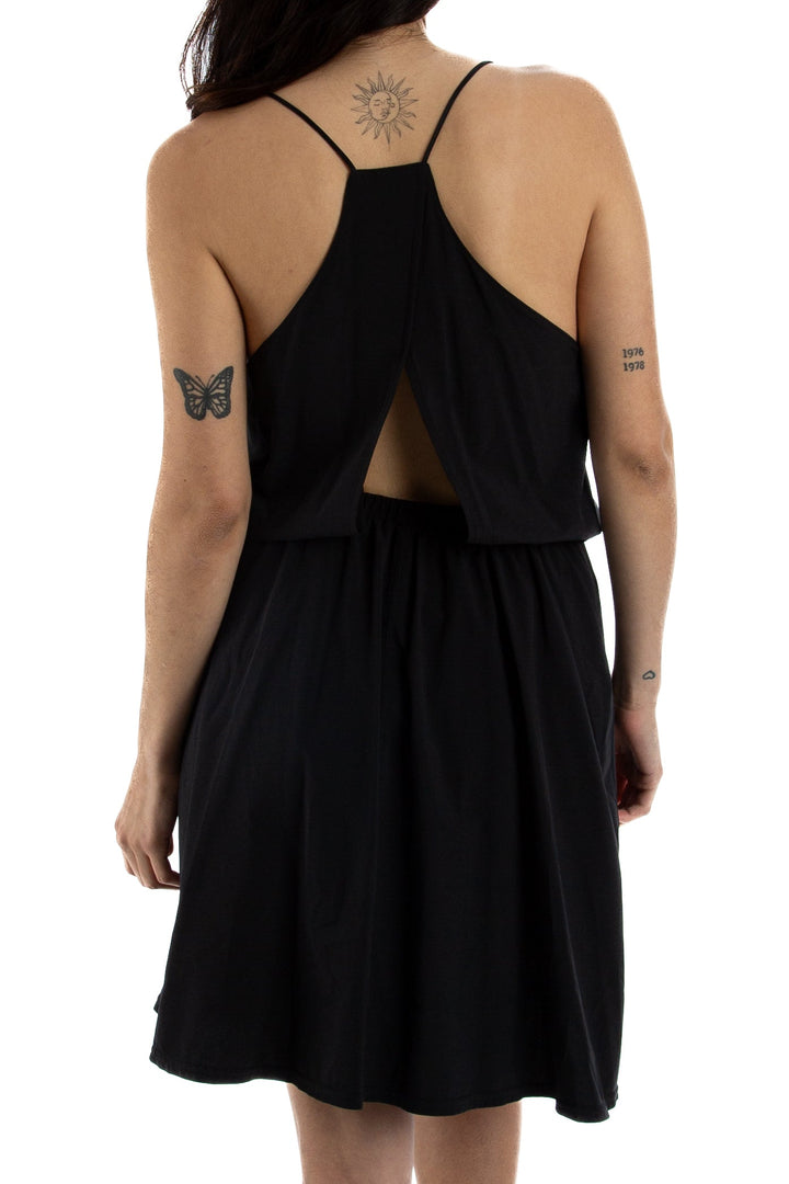 Vestido Lulu Lemon negro, vista lateral – ClosetRehab