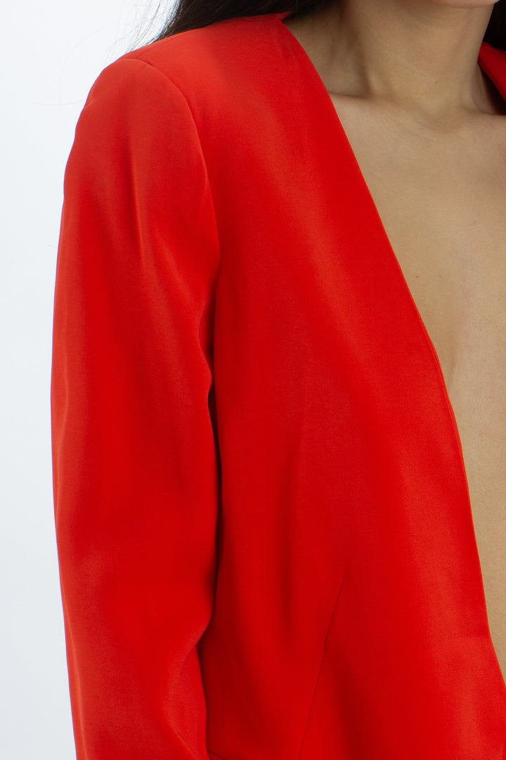 Saco Rebecca Taylor naranja, detalle 5 – ClosetRehab