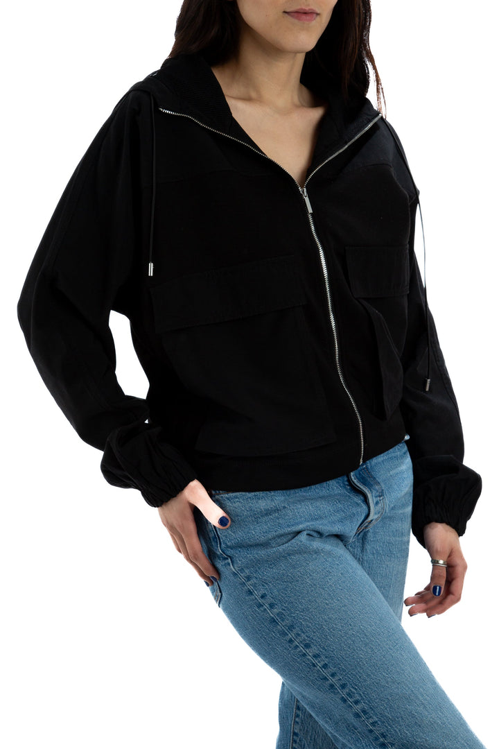 Abrigo Mango negro, vista posterior – ClosetRehab