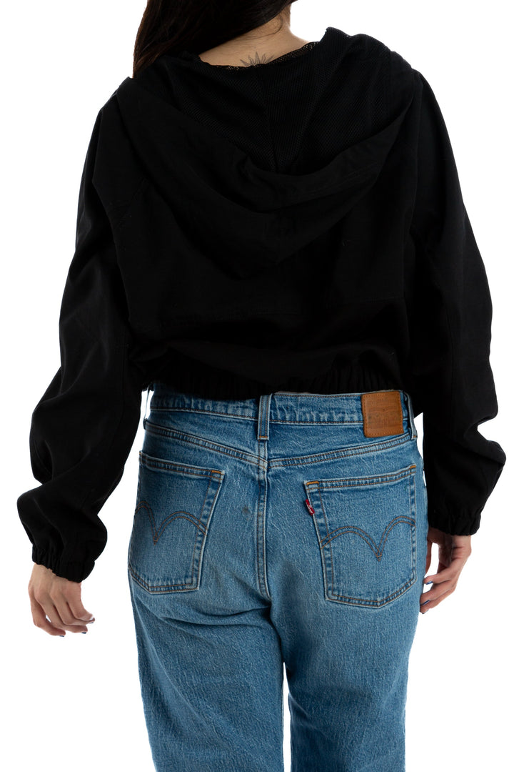 Abrigo Mango negro, vista lateral – ClosetRehab
