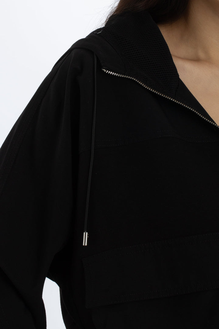 Abrigo Mango negro, detalle 5 – ClosetRehab