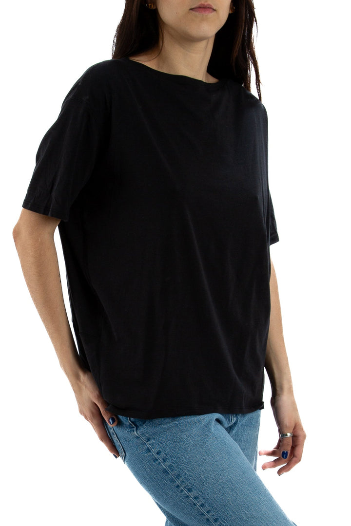 Blusa Lulu Lemon negro, vista posterior – ClosetRehab