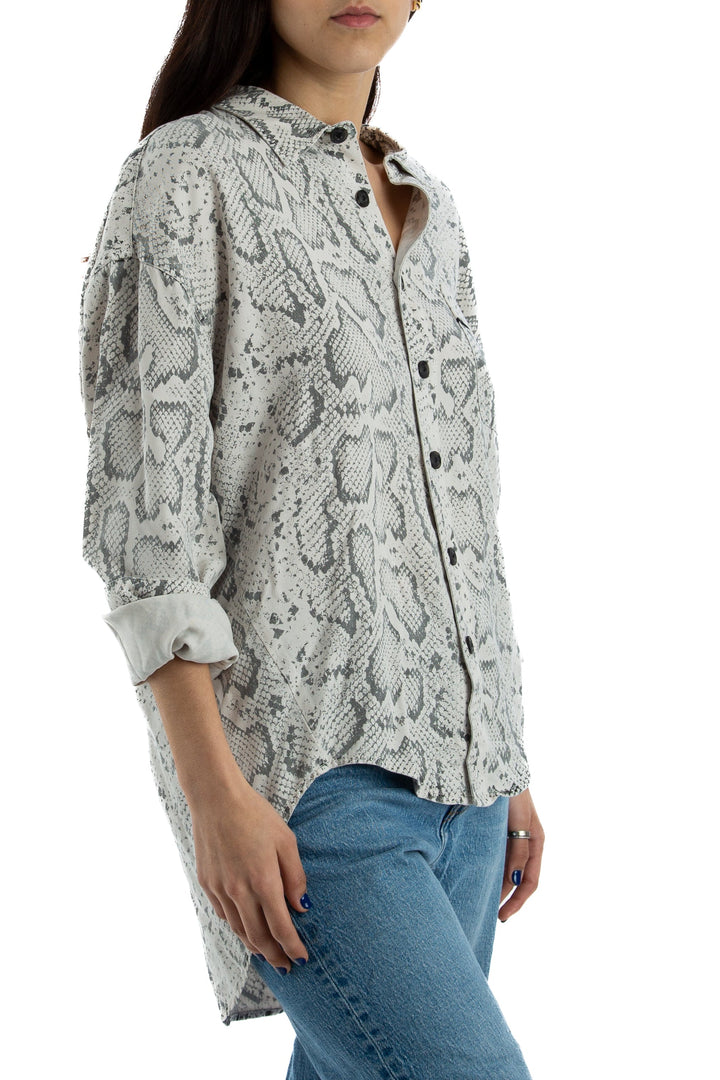 Blusa Pam & Gela gris, vista posterior – ClosetRehab