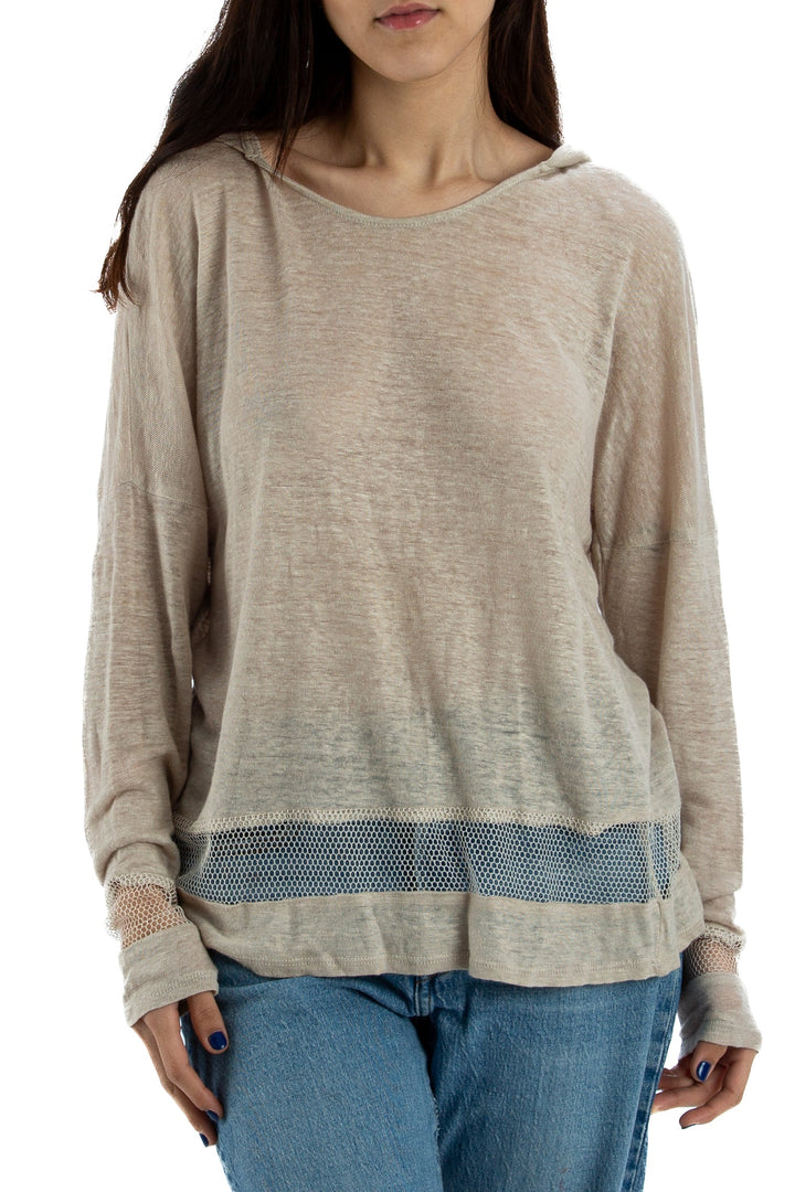 Blusa Alexis beige, vista frontal – ClosetRehab