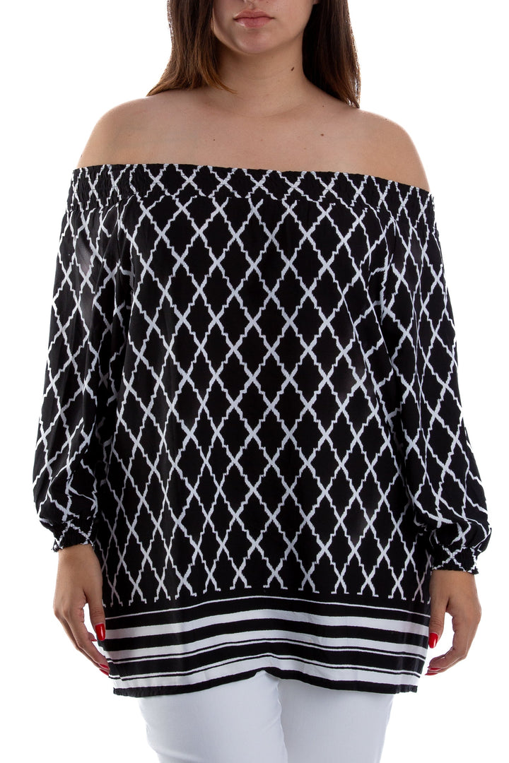 Blusa Chico's negro, vista frontal – ClosetRehab